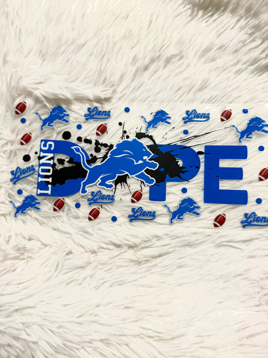 W175. Lions Football NFL Tumbler Wrap
