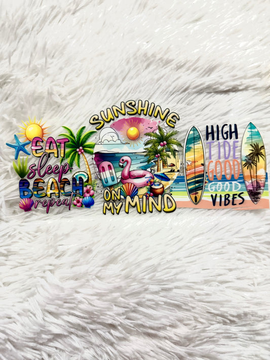 W103. Sunshine Summer Beach Tumbler Wrap