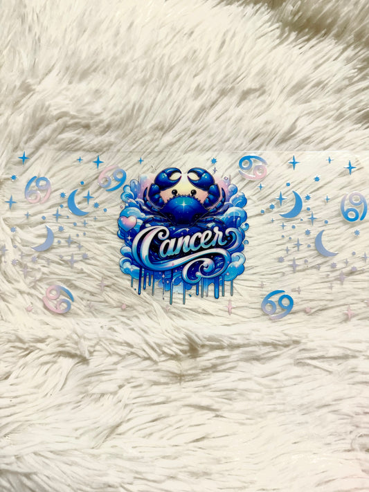 W147. Cancer Splash Zodiac Tumbler Wrap