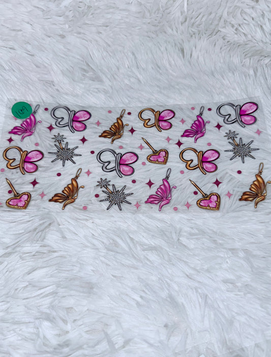 B169. Butterflies Gold Silver Pendant