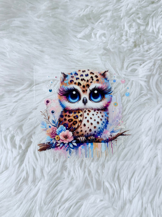 D4. Cheetah Pastel Color Owl