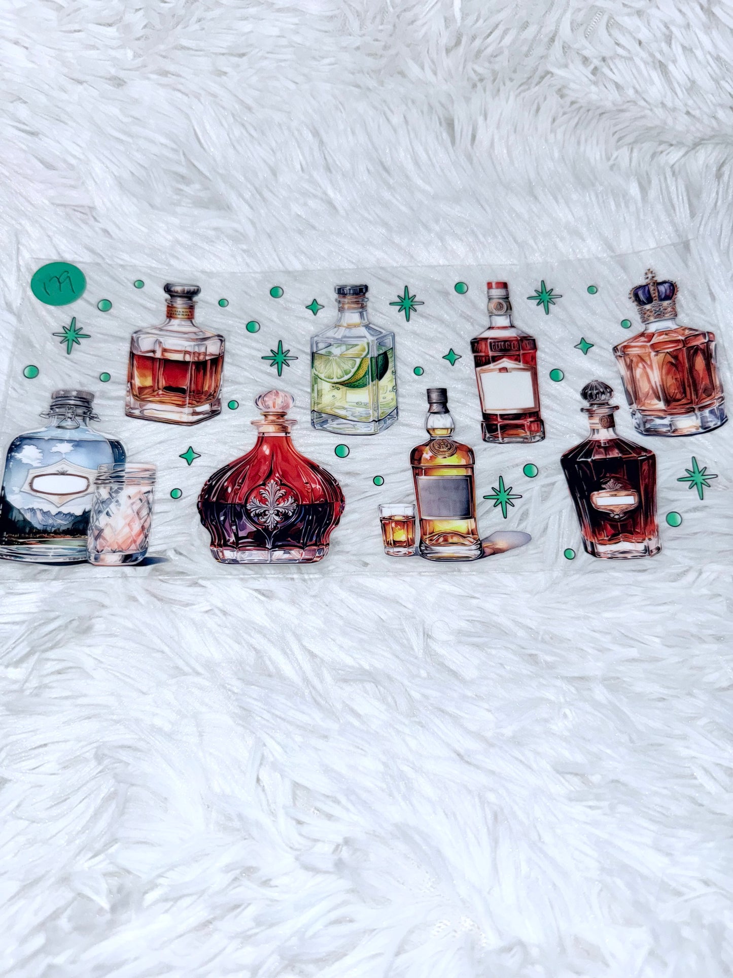 B179. Whisky Liquor Bottles Wrap