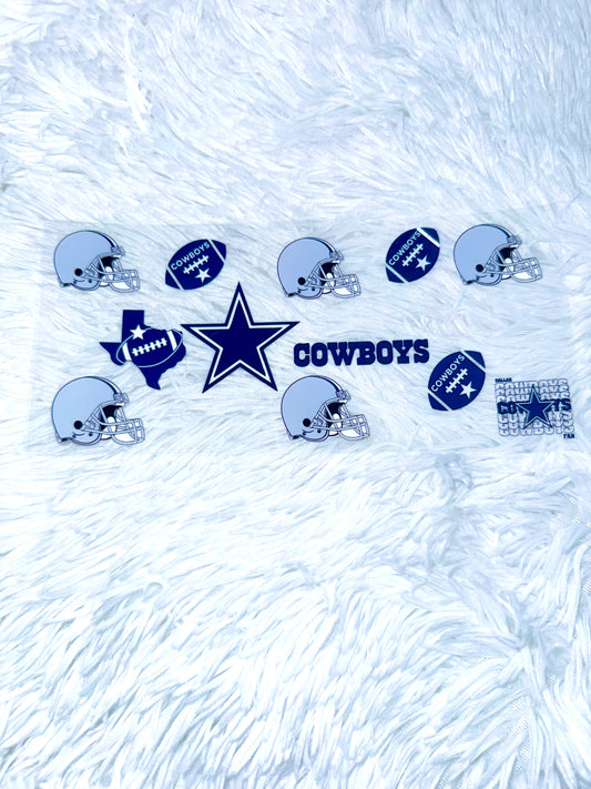 B192. Helmet Dallas Cowboys Football NFL Tumbler Wrap