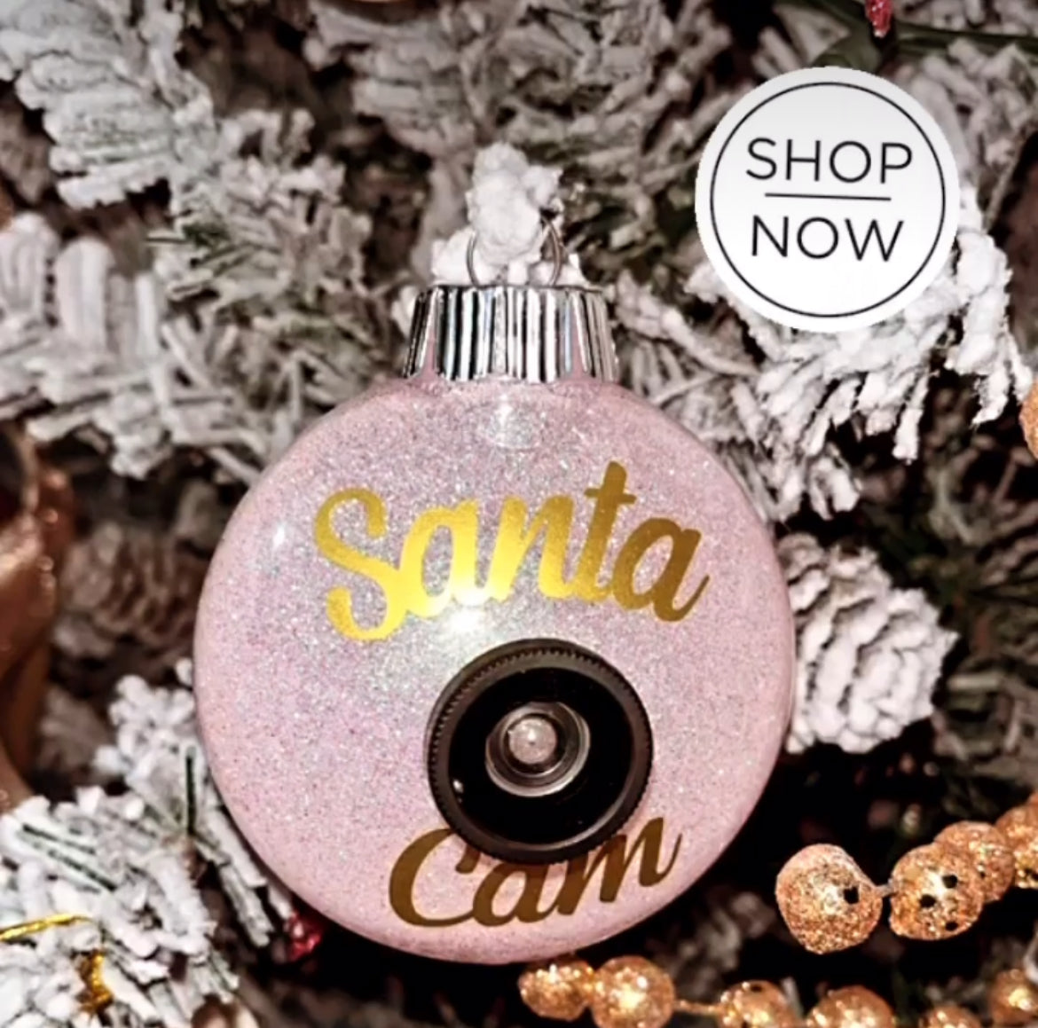 Santa Camera Custom Ornament