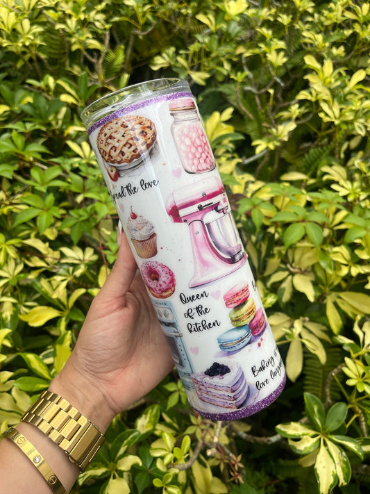 Baking Glitter Tumbler Stainless Steel Tumbler Personalize It By Belle 