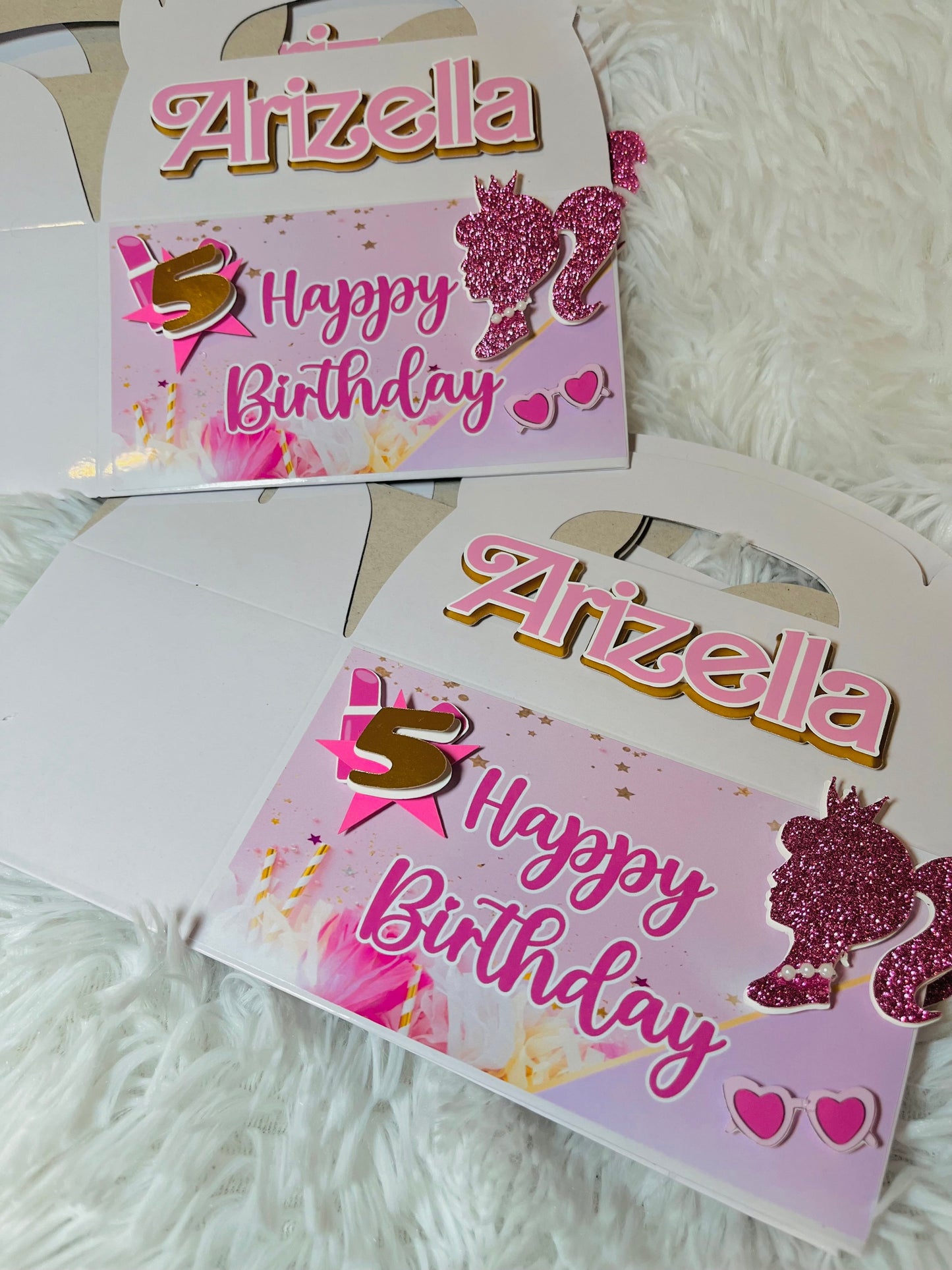 Barb!e Treat Gable Boxes Party Supplies Personalize It By Belle 