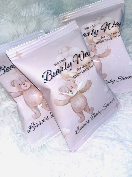 Bearly Wait Baby Shower Chip Bag (10) Personalize It By Bel 