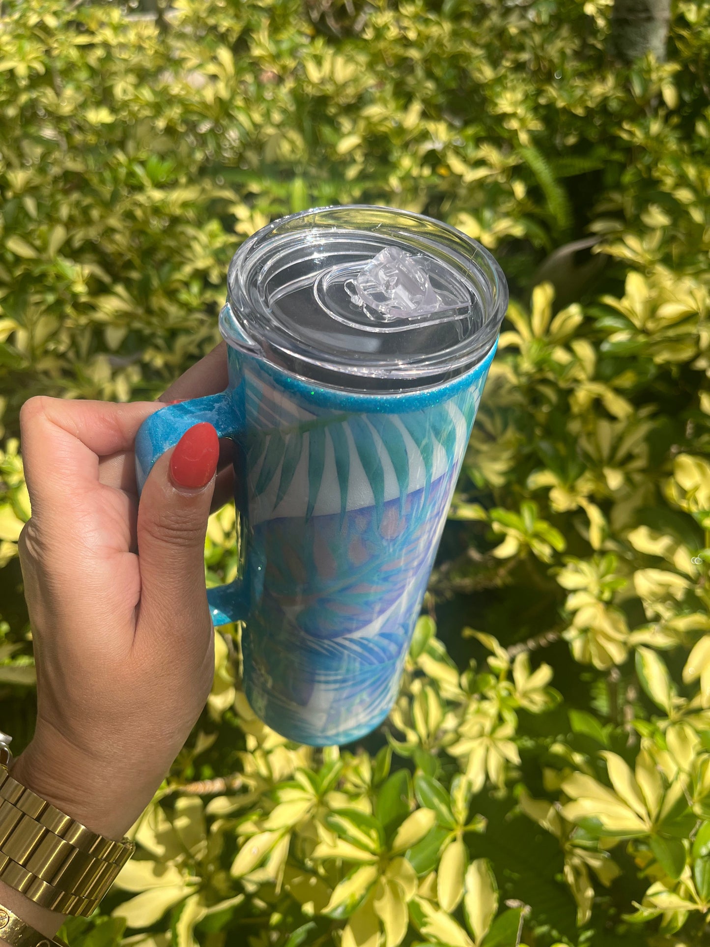 Blue Leaf Tumbler Stainless Steel Tumbler Personalize It By Belle 