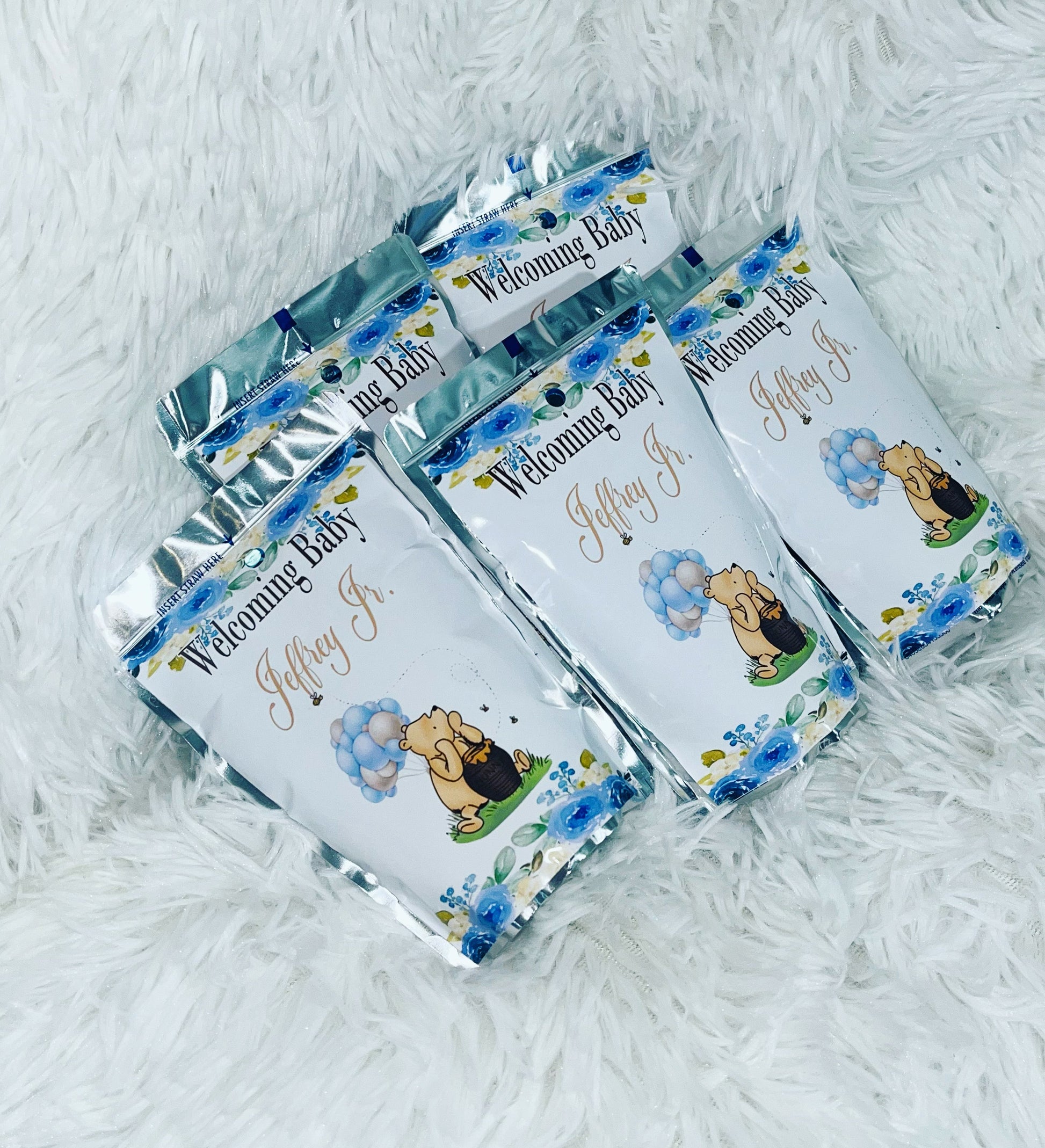 Classic Pooh Capri Sun (10) Party Supplies Personalize It By Belle 
