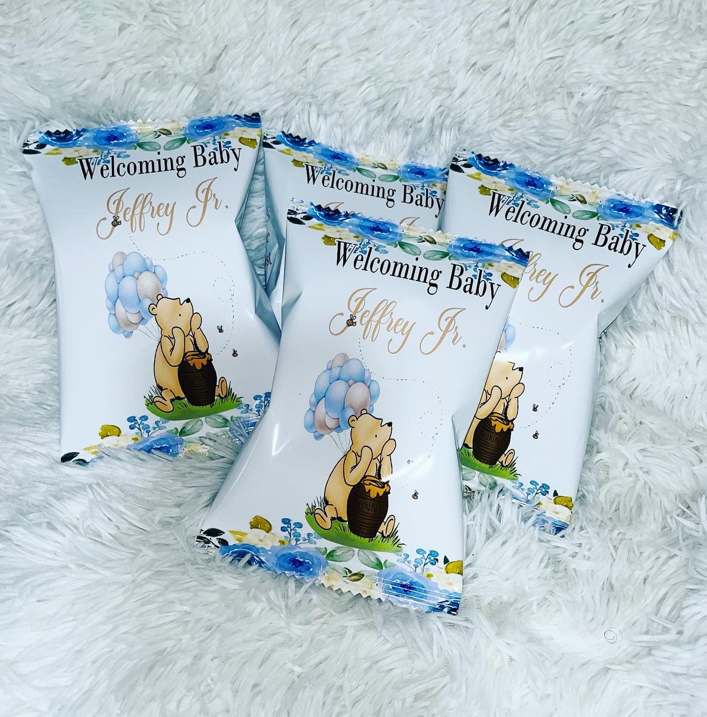 Classic Pooh Chip Bag (10) Party Supplies Personalize It By Belle 