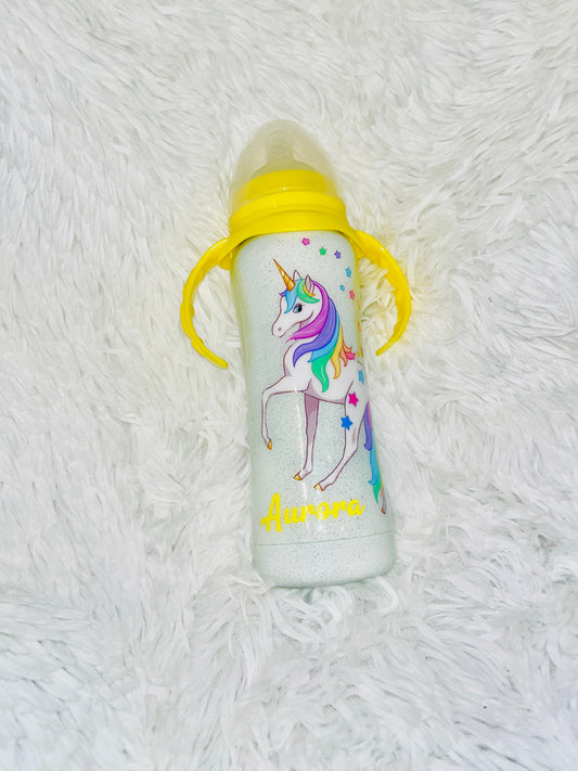 Custom Baby Bottle- Unicorn Stainless Steel Tumbler Personalize It By Belle
