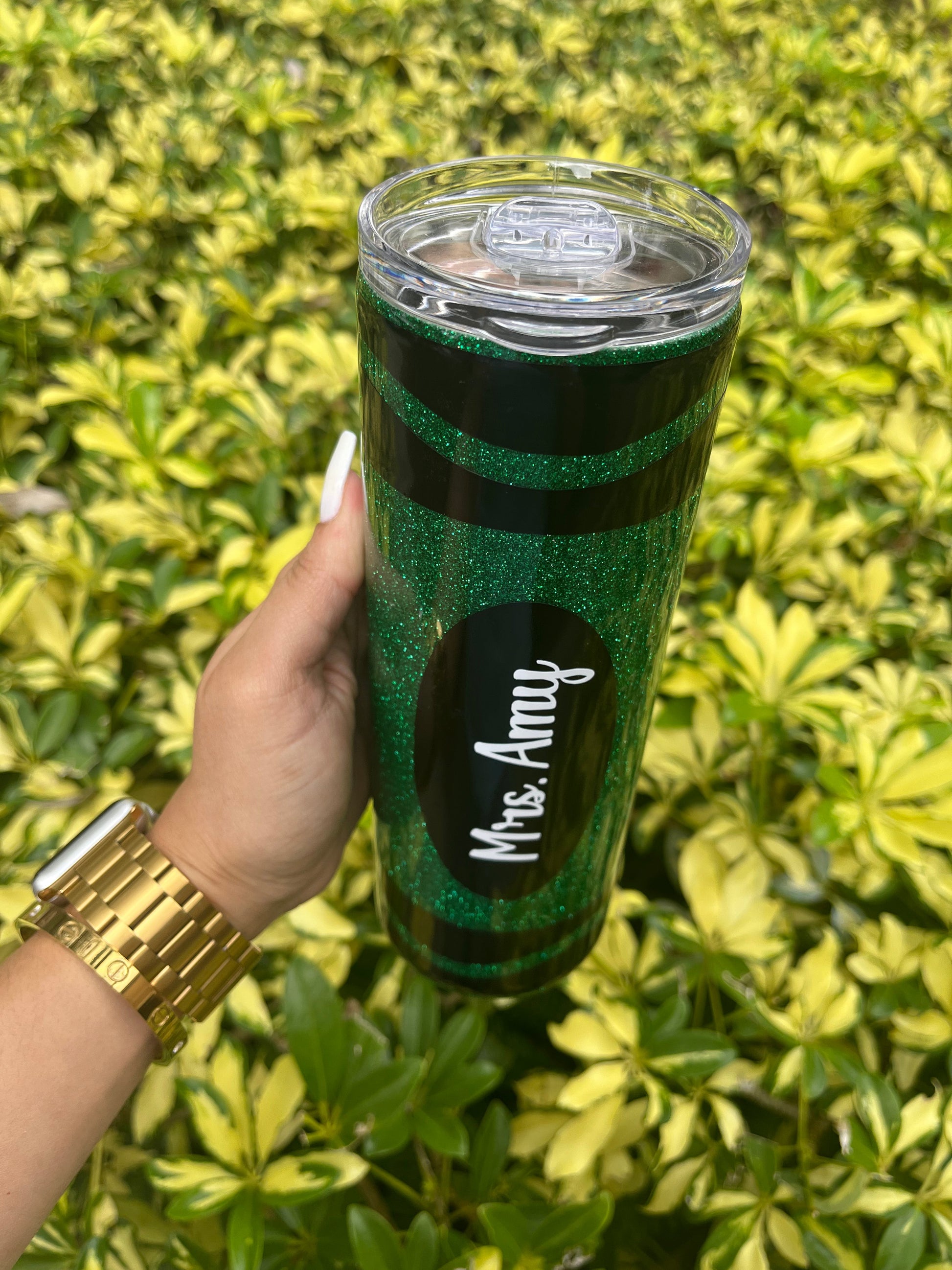 Glitter Crayon Tumbler Stainless Steel Tumbler Personalize It By Belle, LLC 