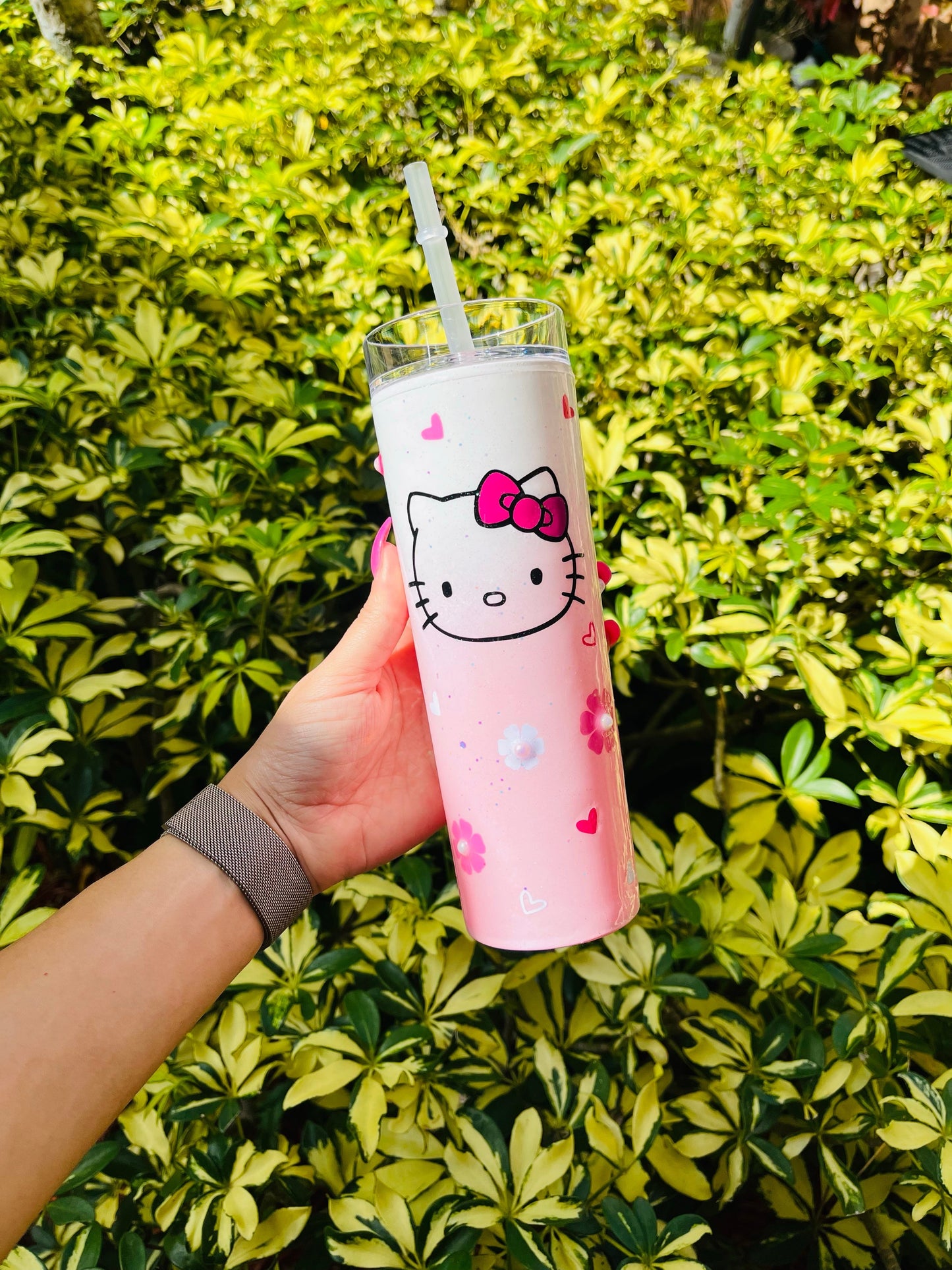 Hello Kitty 3D Flower Tumbler Plastic Tumbler Personalize It By Belle 
