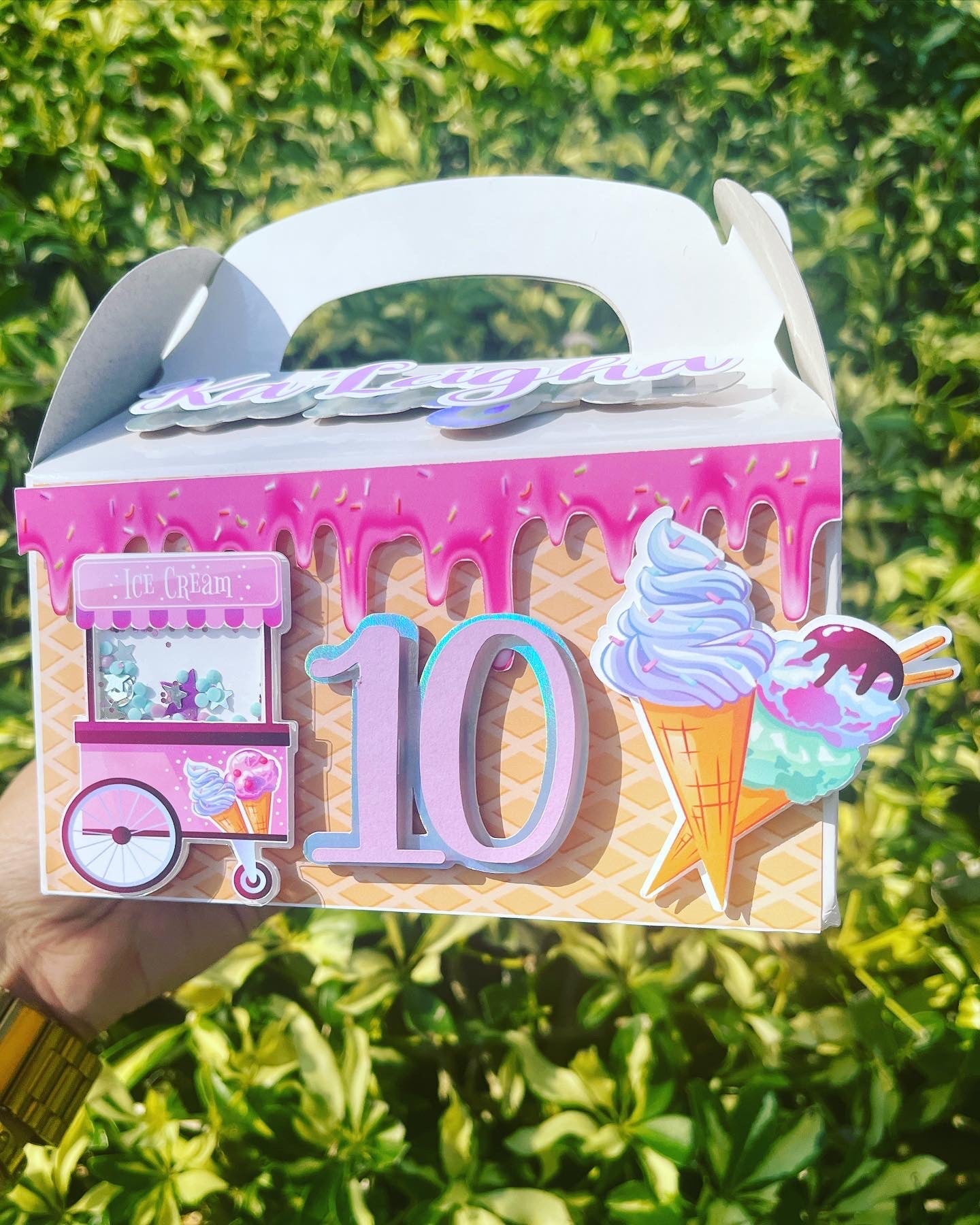 Ice Cream Party Favor Boxes (3) Party Supplies Personalize It By Belle 