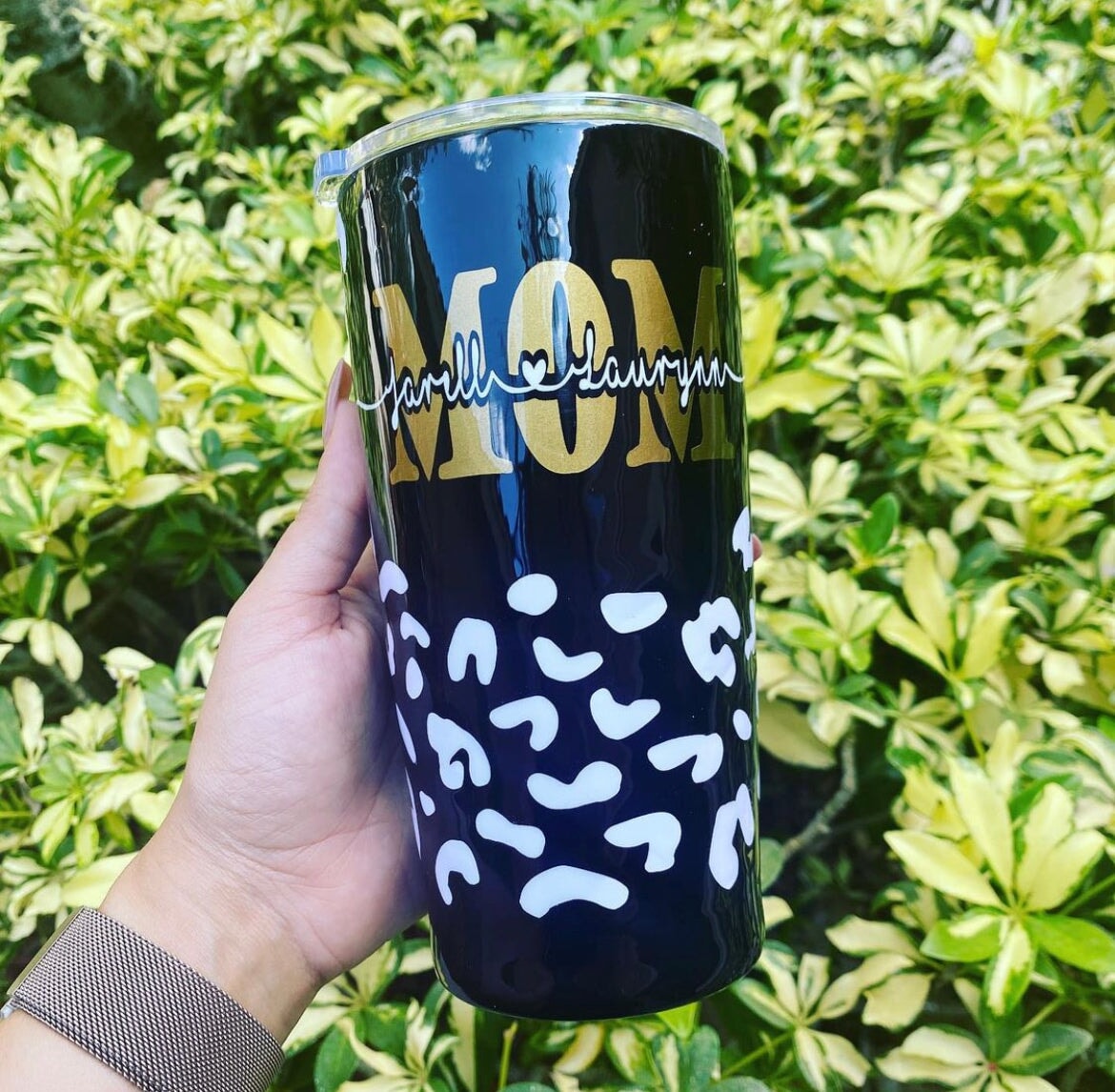 Leopard Mom Tumbler Stainless Steel Tumbler Personalize It By Belle 