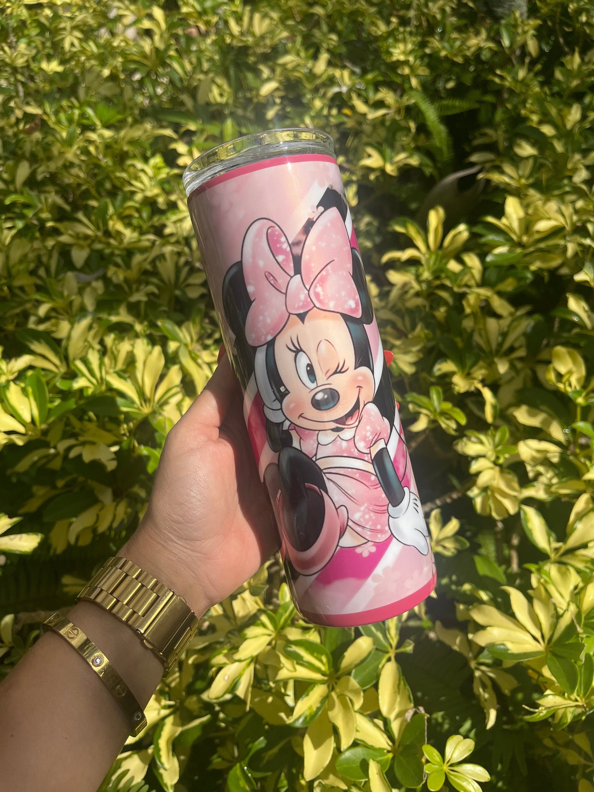 Minnie Stripe Tumbler Stainless Steel Tumbler Personalize It By Belle 