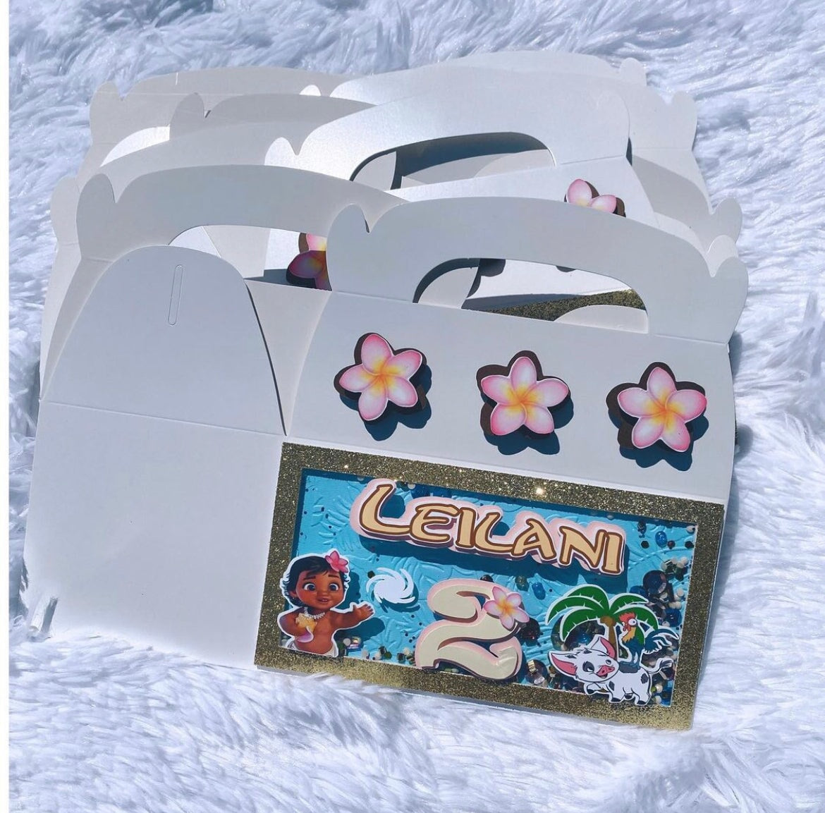 MOANA Party Treat Favor Boxes Party Supplies Personalize It By Belle 
