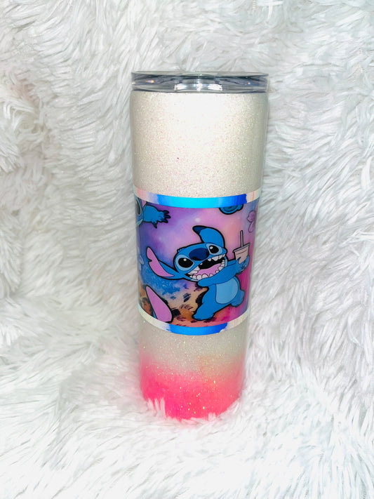 Ombre Lilo & Stich Glittered Tumbler Stainless Steel Tumbler Personalize It By Belle