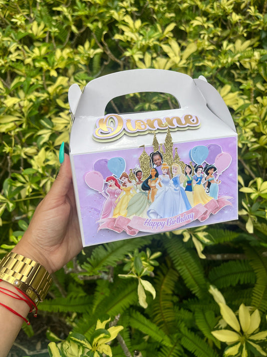 Princess Treat Gable Boxes (12) Party Supplies Personalize It By Belle 3D 