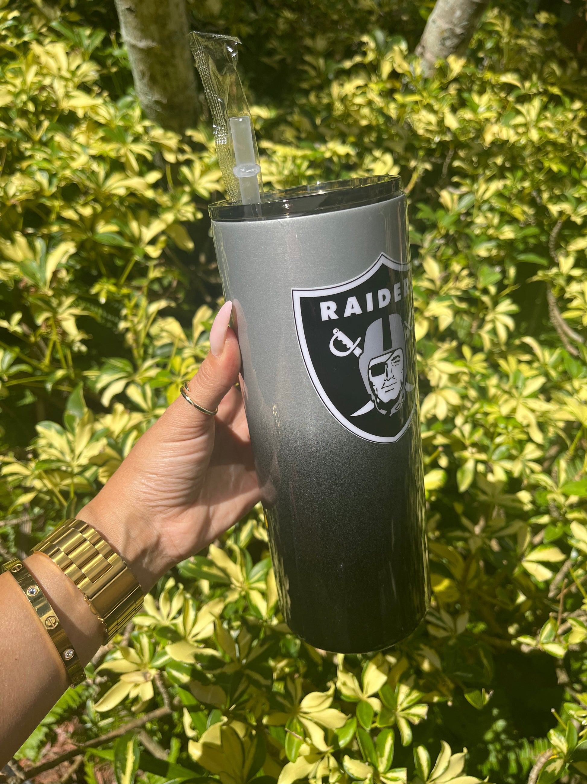 Raiders Football Tumbler Stainless Steel Tumbler Personalize It By Belle 
