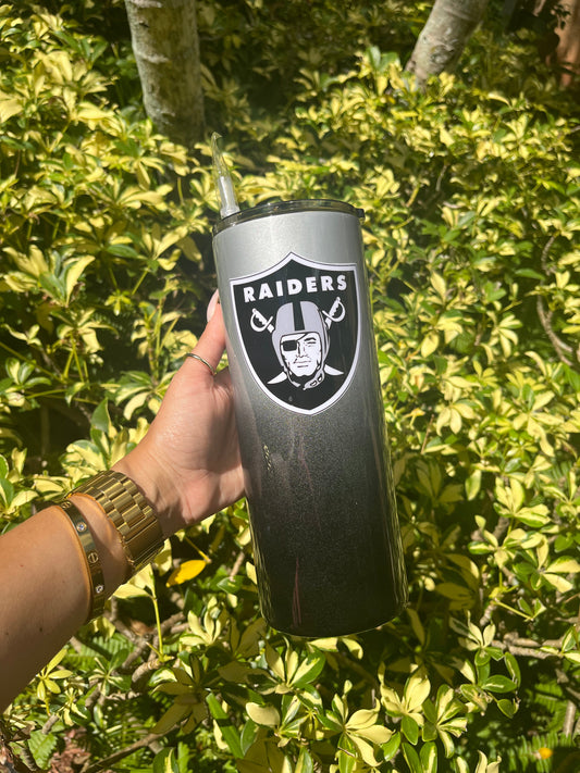 Raiders Football Tumbler Stainless Steel Tumbler Personalize It By Belle 