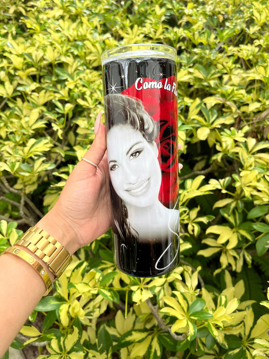 Selena Como La Flor Tumbler Stainless Steel Tumbler Personalize It By Belle 