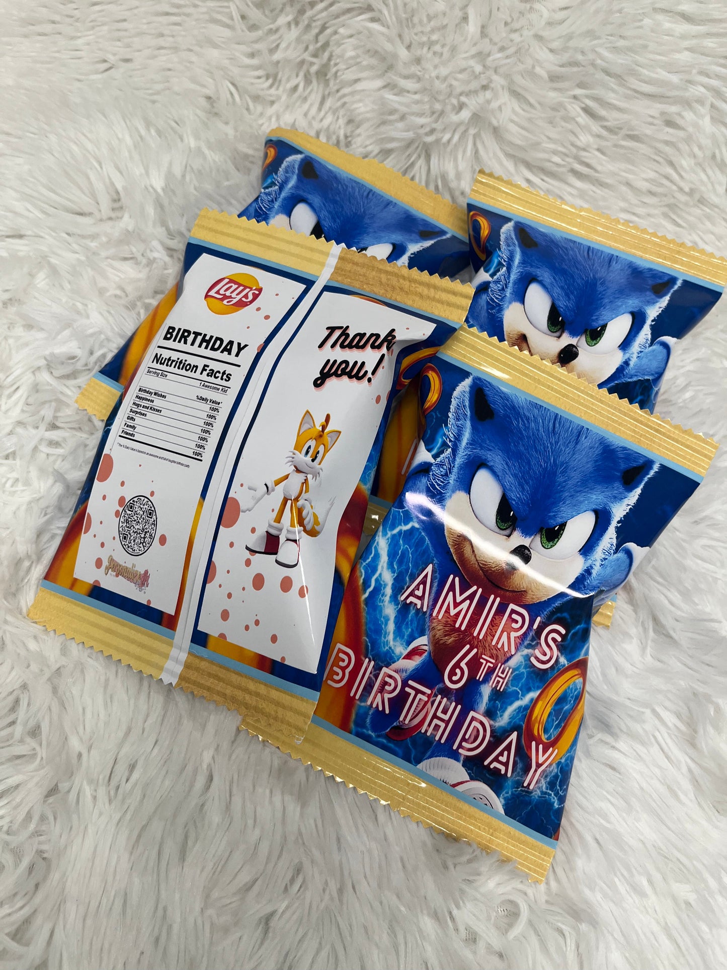 Sonic Party Chip Bags (12) Party Supplies Personalize It By Belle 
