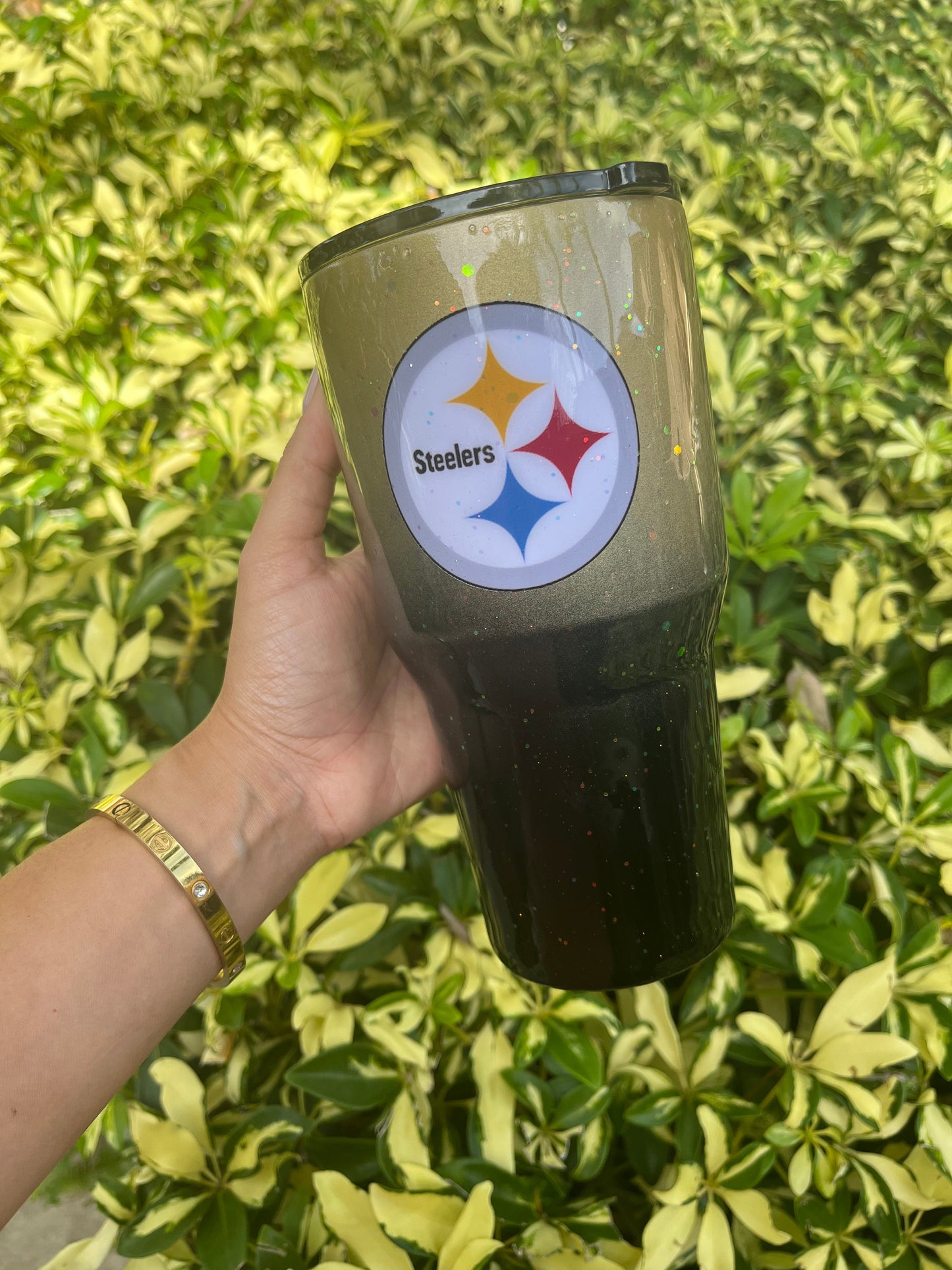 Sparkled Steelers Tumbler Tumblers Personalize It By Belle 
