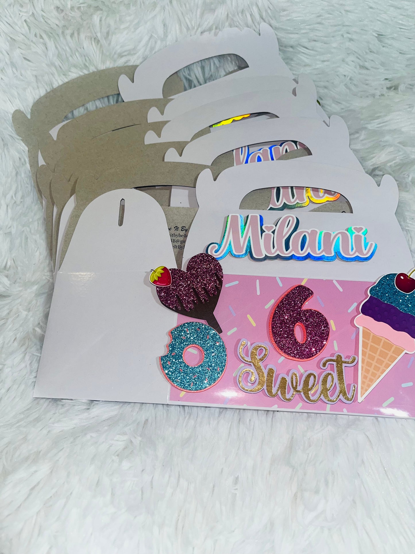 Sweet Ice Cream Party Favor Boxes (12) Party Supplies Personalize It By Belle 